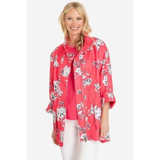 Tribal Roll Up Sleeve Jacket - Melon Tribal Roll Up Sleeve Jacket - Melon