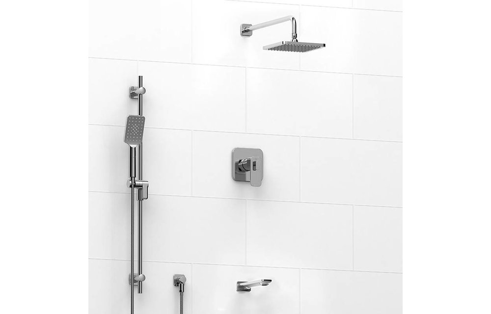 Riobel - Equinox - Type T/P - ½" coaxial 3-way system with hand shower rail, shower head and spout -