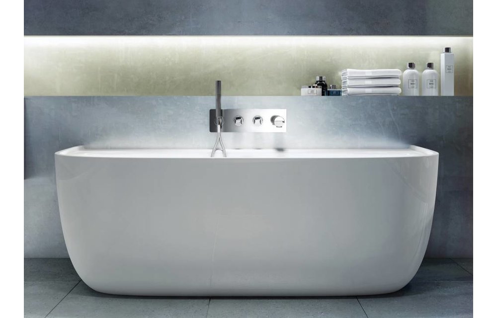 Victoria + Albert - Eldon - freestanding 'back to wall' bath with overflow