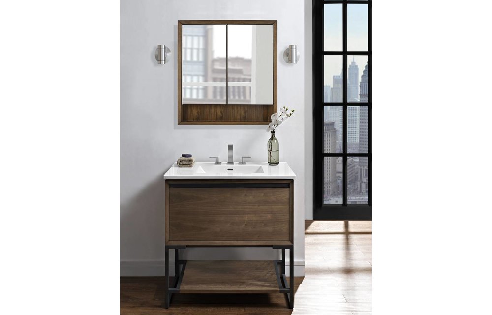 Fairmont - M4 36" Vanity - Natural Walnut - 1505-V36