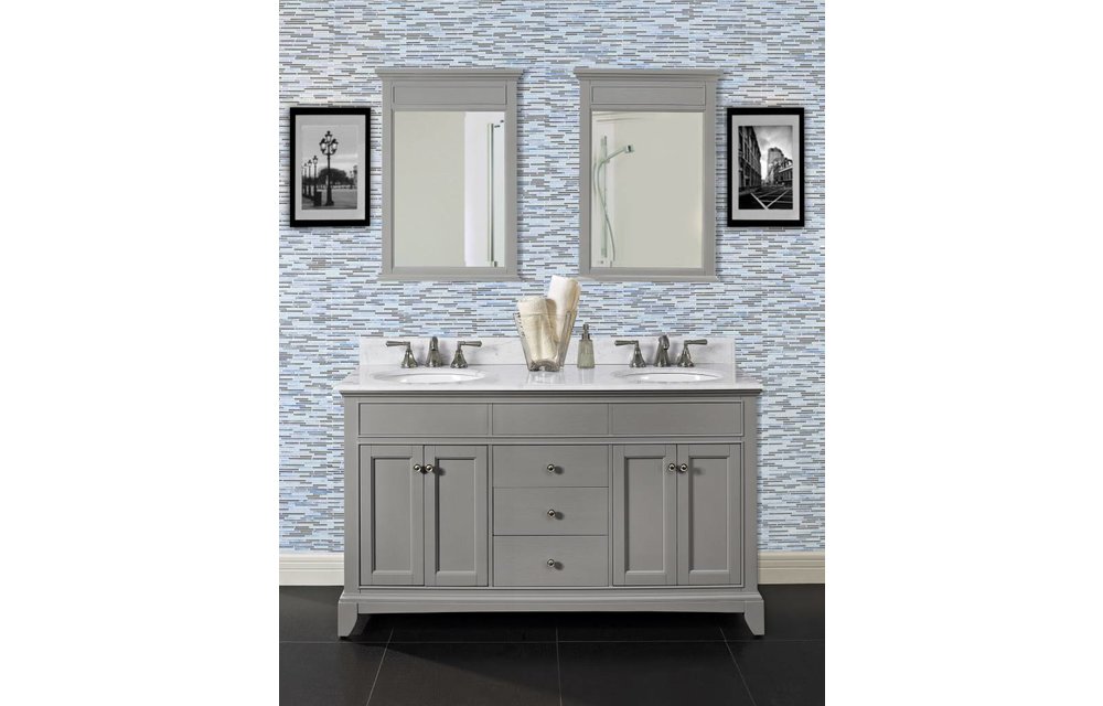 Fairmont Design's - Smithfield - 60" Double Bowl Vanity - Medium Gray - 1504-V6021D