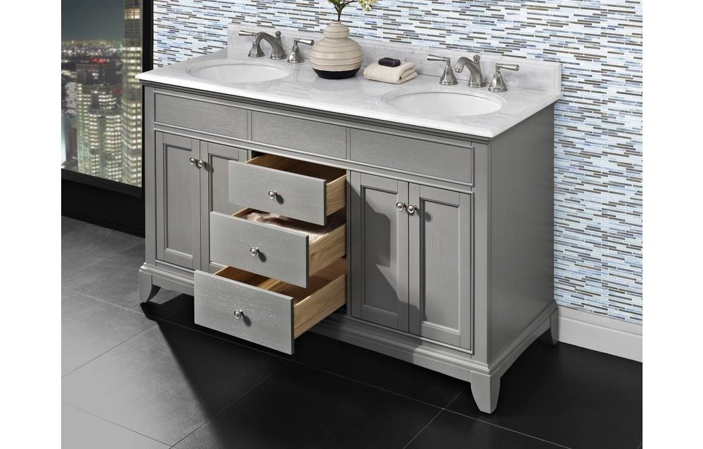Fairmont Design's - Smithfield - 60" Double Bowl Vanity - Medium Gray - 1504-V6021D