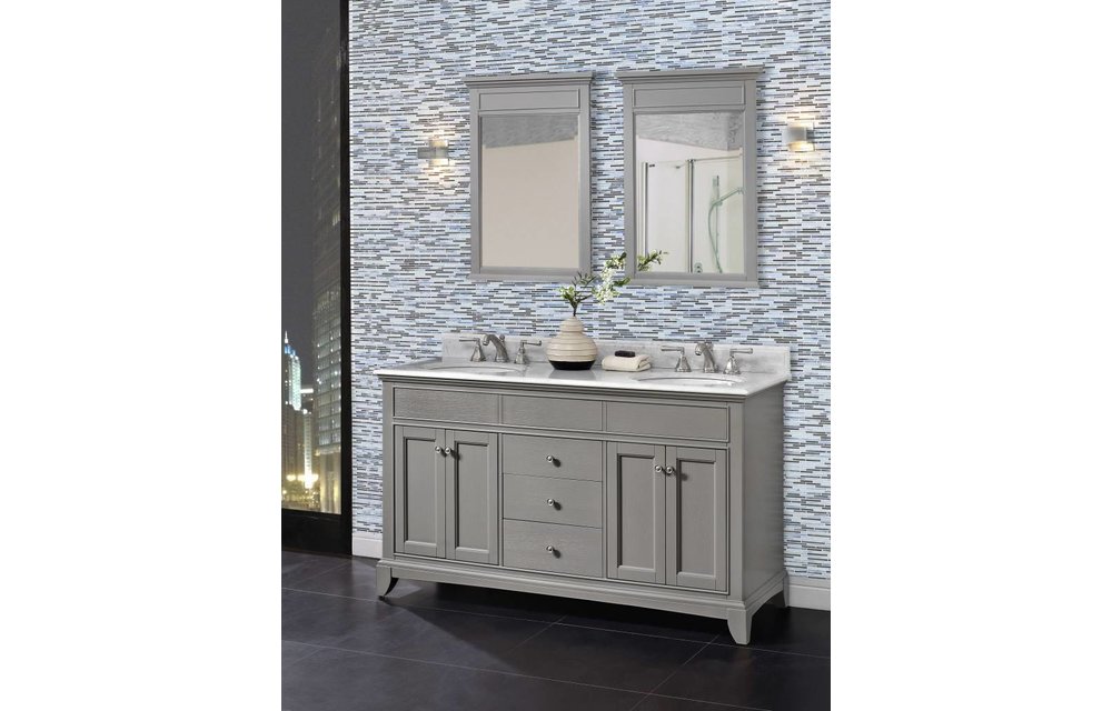 Fairmont Design's - Smithfield - 60" Double Bowl Vanity - Medium Gray - 1504-V6021D