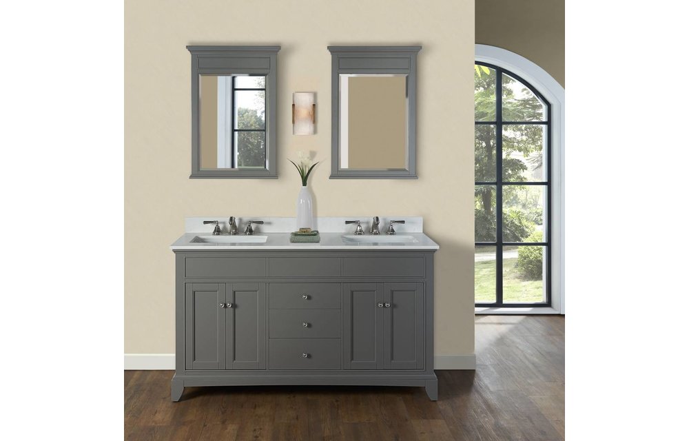 Fairmont Design's - Smithfield - 60" Double Bowl Vanity - Medium Gray - 1504-V6021D