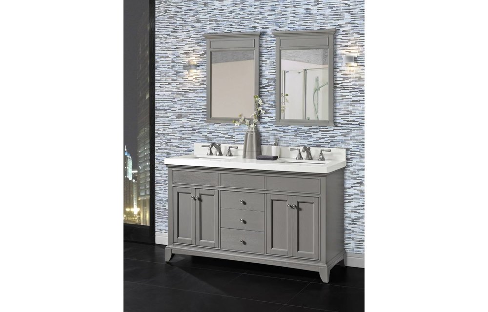 Fairmont Design's - Smithfield - 60" Double Bowl Vanity - Medium Gray - 1504-V6021D