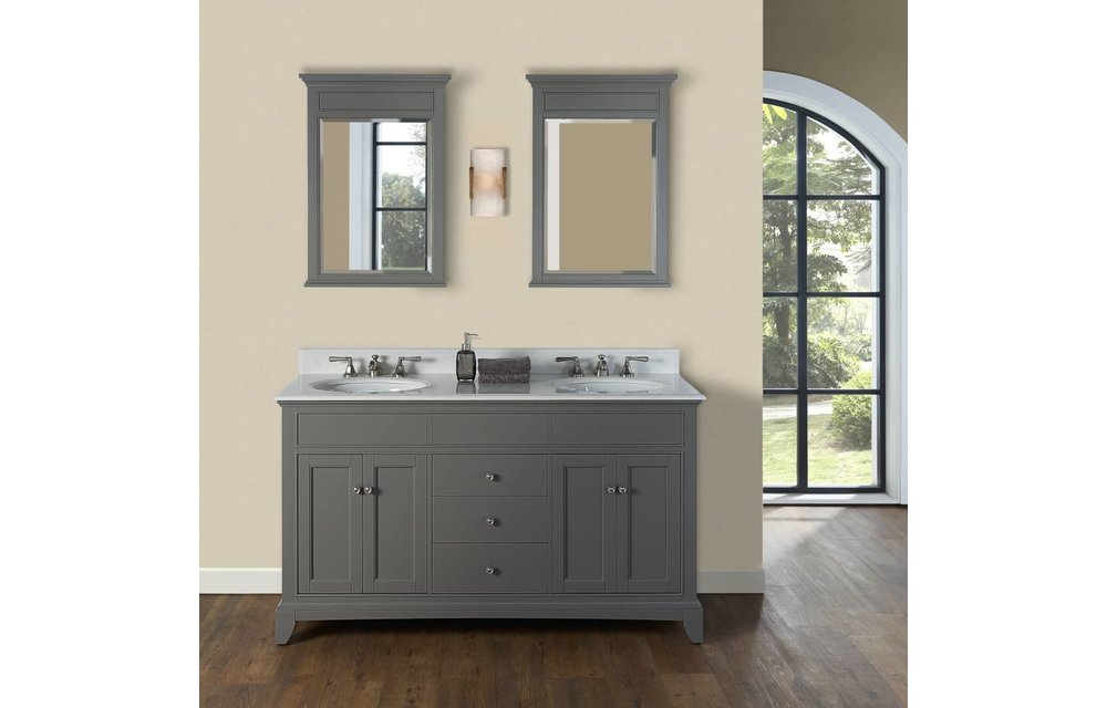 Fairmont Design's - Smithfield - 60" Double Bowl Vanity - Medium Gray - 1504-V6021D