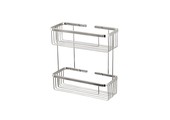 Aquabrass - Two Tier Rectangular Basket - Polished Chrome