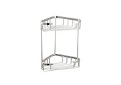 Aquabrass - Two Tier Triangular Basket - Polished Chrome