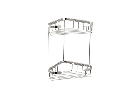 Aquabrass - Two Tier Triangular Basket - Polished Chrome