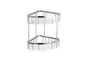 Aquabrass - Two Tier Triangular Basket - Polished Chrome