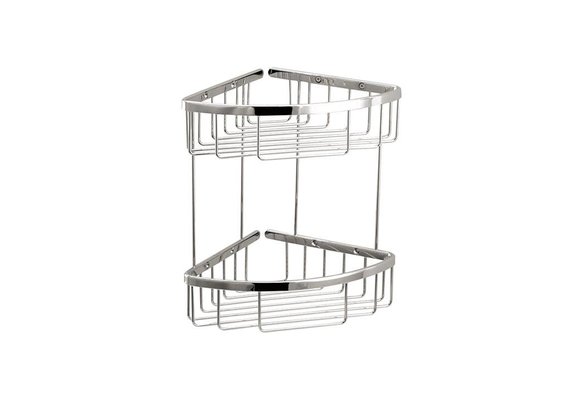 Aquabrass - Two Tier Triangular Basket - Polished Chrome