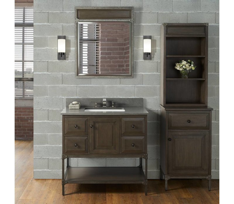 Fairmont Design's - Toledo 36" Vanity - Door - Driftwood Gray - Driftwood Gray - 1401-36