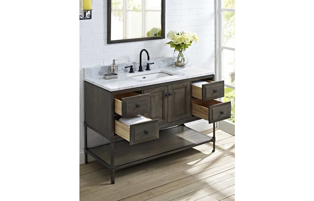 Fairmont - Toledo 48" Vanity - Door - Driftwood Gray - 1401-48