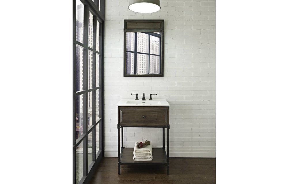 Fairmont Design's - Toledo - 24" Open Shelf Vanity - Driftwood Gray - 1401-VH24