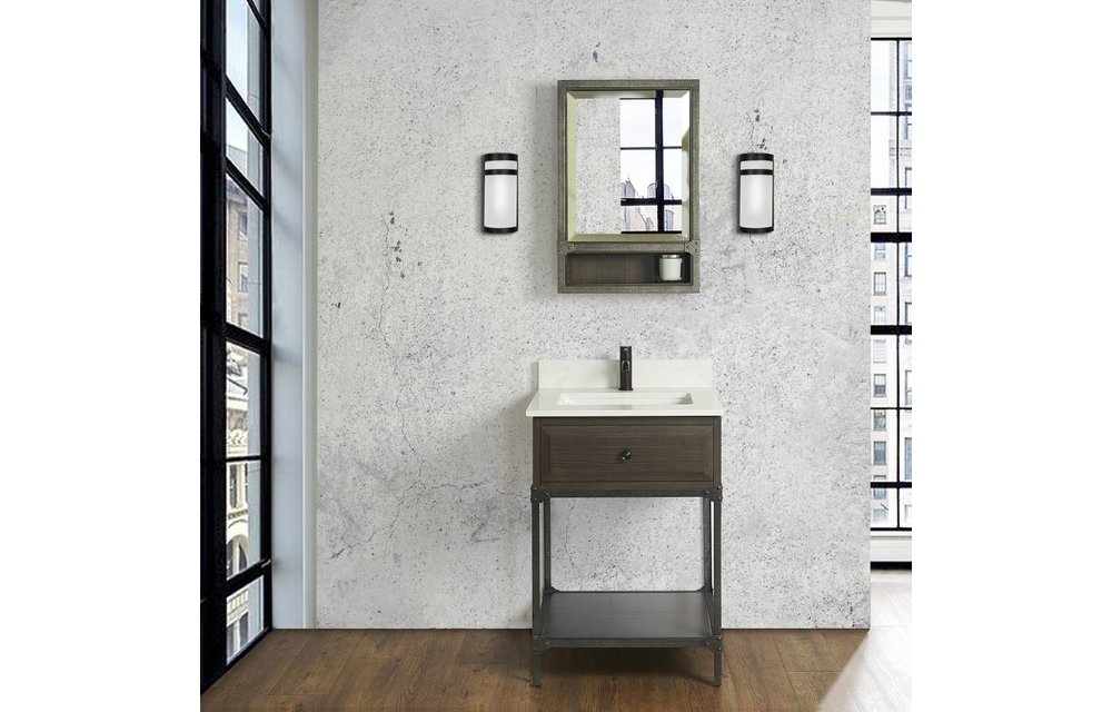 Fairmont Design's - Toledo - 24" Open Shelf Vanity - Driftwood Gray - 1401-VH24