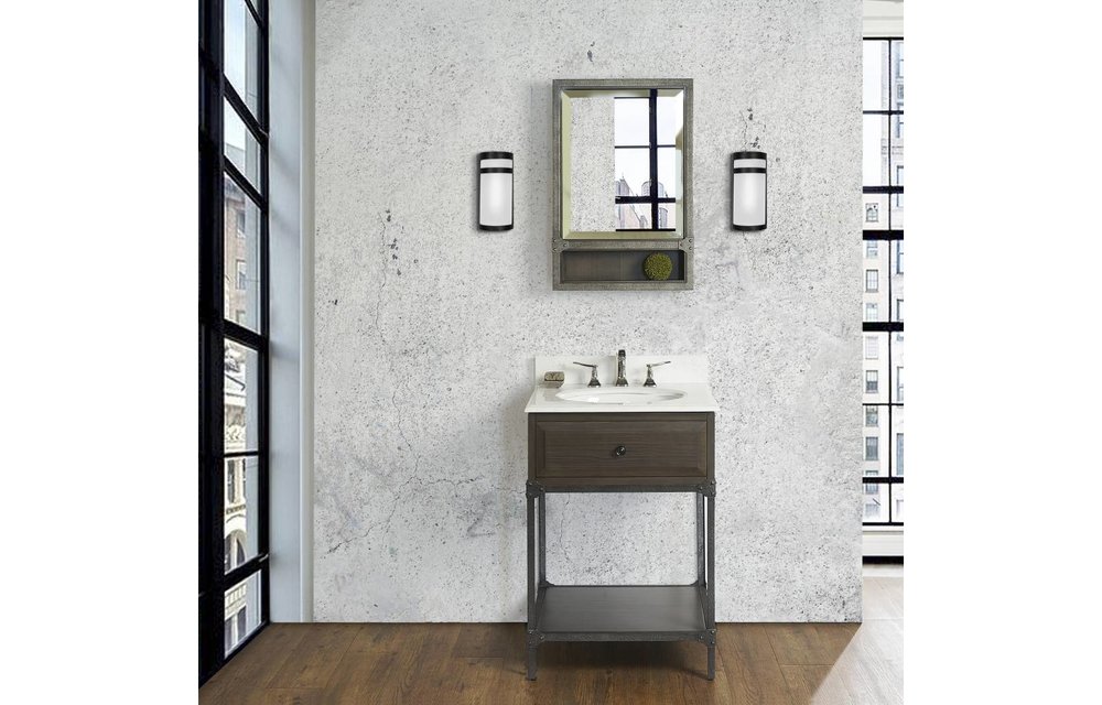 Fairmont Design's - Toledo - 24" Open Shelf Vanity - Driftwood Gray - 1401-VH24