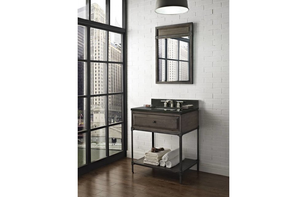 Fairmont Design's - Toledo - 30" Open Shelf Vanity - Driftwood Gray - 1401-VH30