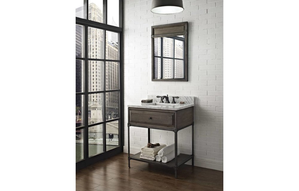Fairmont Design's - Toledo - 30" Open Shelf Vanity - Driftwood Gray - 1401-VH30