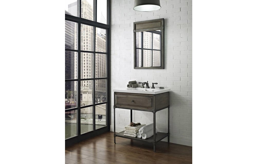 Fairmont Design's - Toledo - 30" Open Shelf Vanity - Driftwood Gray - 1401-VH30