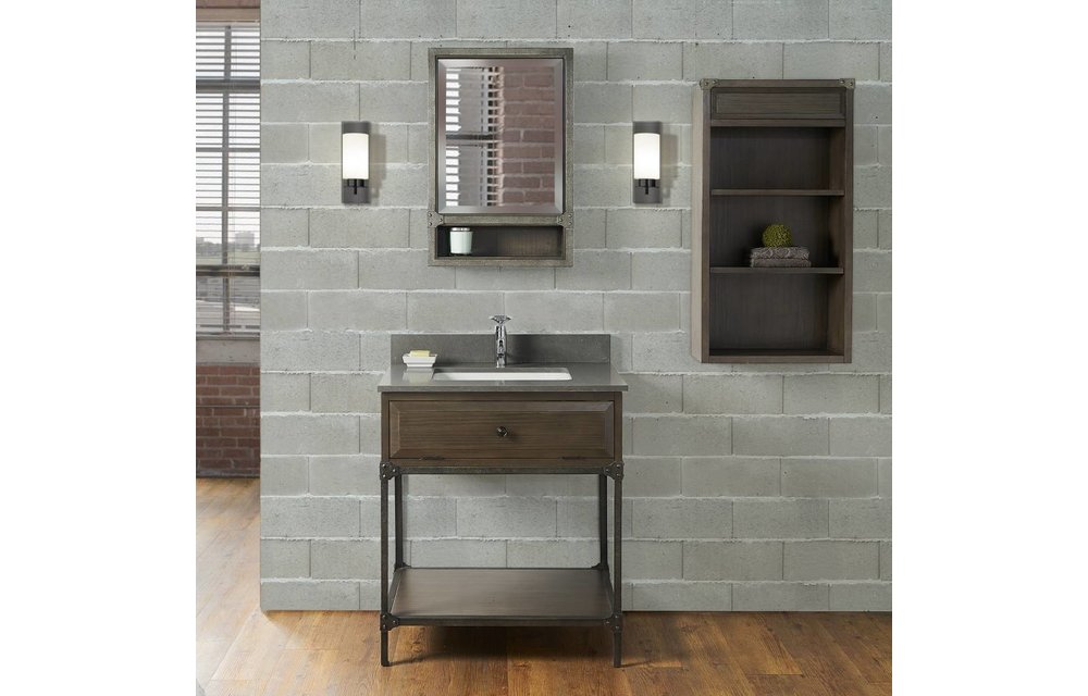 Fairmont Design's - Toledo - 30" Open Shelf Vanity - Driftwood Gray - 1401-VH30