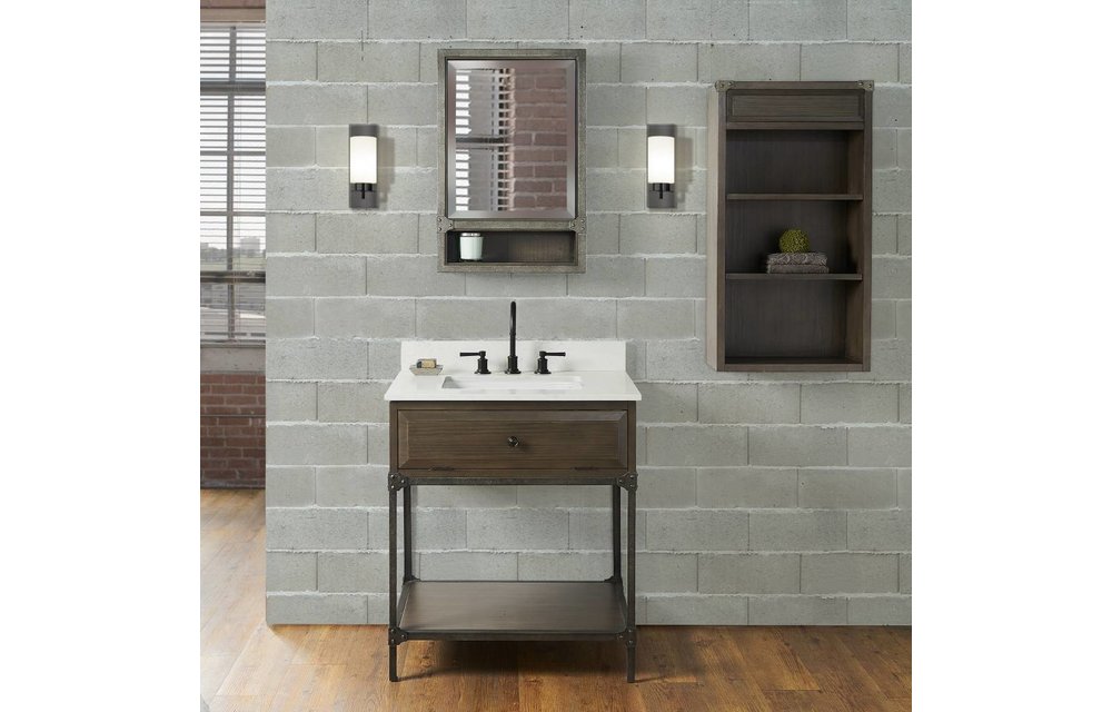 Fairmont Design's - Toledo - 30" Open Shelf Vanity - Driftwood Gray - 1401-VH30