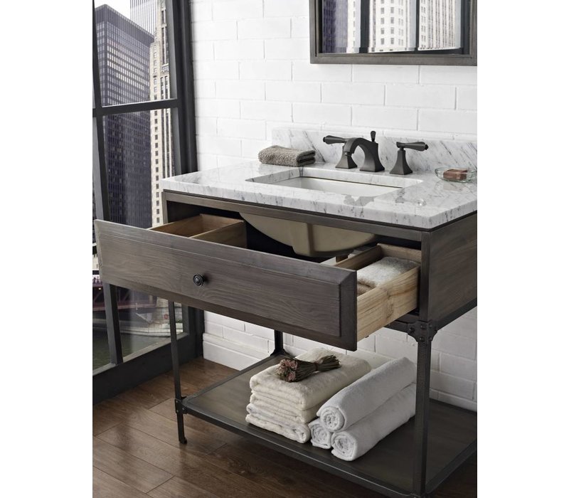 Fairmont Design's - Toledo - 36" Open Shelf Vanity - Driftwood Gray - 1401-VH36