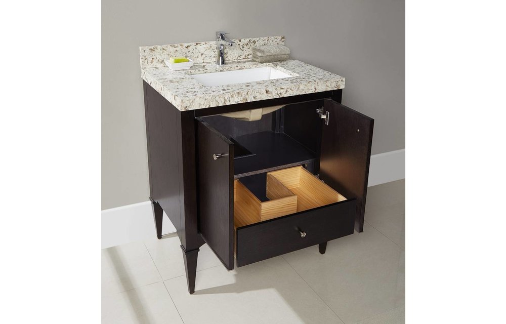 Fairmont - Charlottesville - Vintage Black - Nickel Accents - 30"