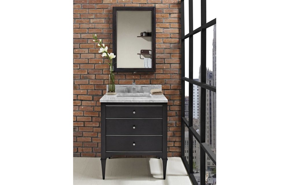 Fairmont - Charlottesville - Vintage Black - Nickel Accents - 30"