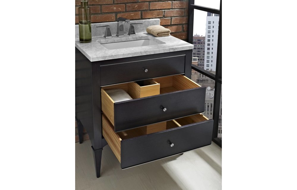 Fairmont - Charlottesville - Vintage Black - Nickel Accents - 30"
