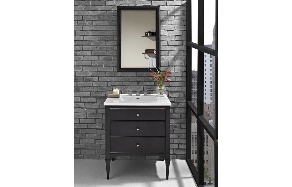 Fairmont - Charlottesville - Vintage Black - Nickel Accents - 30"