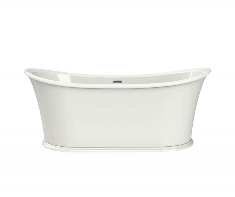 MAAX - Elina - 66 x 34 Acrylic Freestanding Center Drain Bathtub - Skirted White