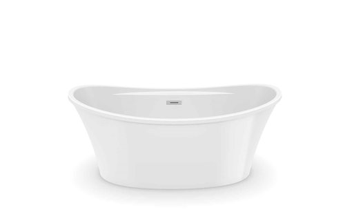 MAAX - Ariosa 6636 Acrylic Freestanding Center Drain Bathtub in White with White Skirt -
