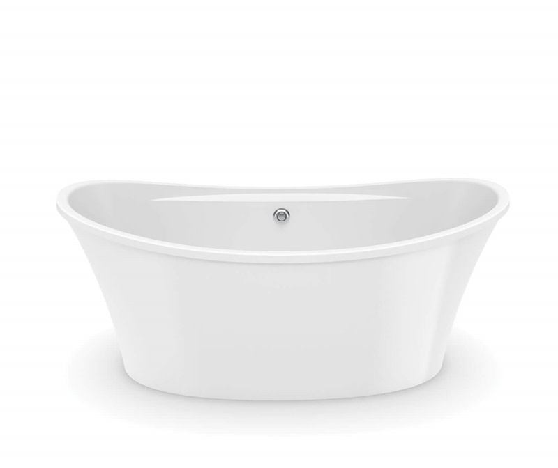 MAAX - Ariosa 6636 Acrylic Freestanding Center Drain Bathtub in White with White Skirt -