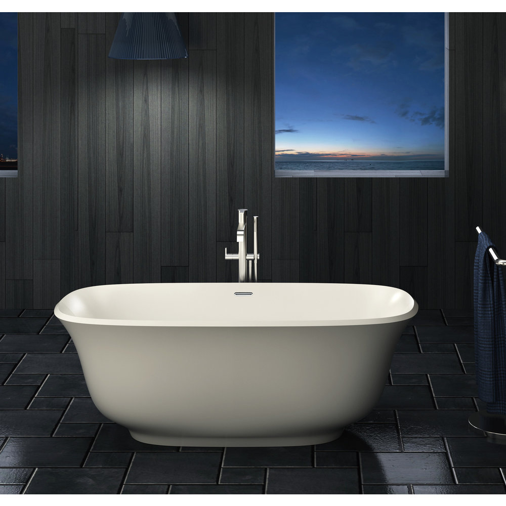 Zitta Taly White Freestanding Bathtub Dupont Kitchen and Bath Fixtures
