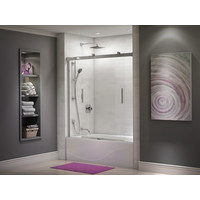 Kalia - AKCESS Bathtub Door 60'' x 60'' Chrome Clear Duraclean Glass