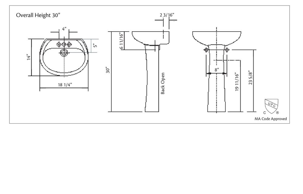 Cheviot - Fiore - Pedestal Sink