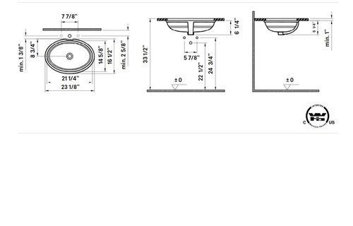 Cheviot - SIENNA Undermount Sink - 1120-WH - Discontinued