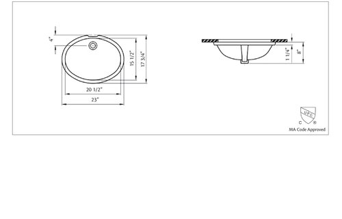 Cheviot - Oval - Undermount sink