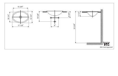 Cheviot - MINI OVAL DROP-IN SINK, WHITE - 1102-WH