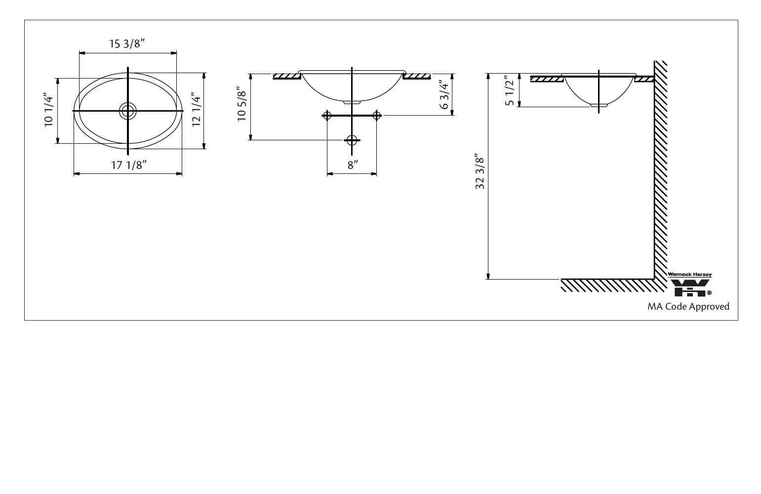 Cheviot - MINI OVAL DROP-IN SINK, WHITE - 1102-WH