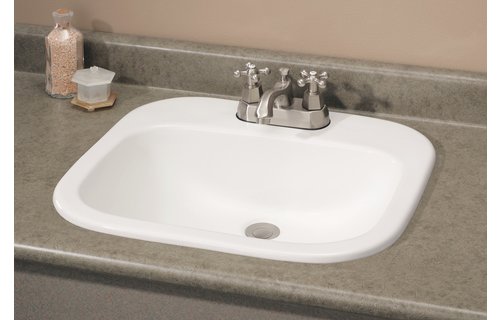 Cheviot - IBIZA DROP-IN SINK, WHITE, 4" DRILLING - 1108-WH-4