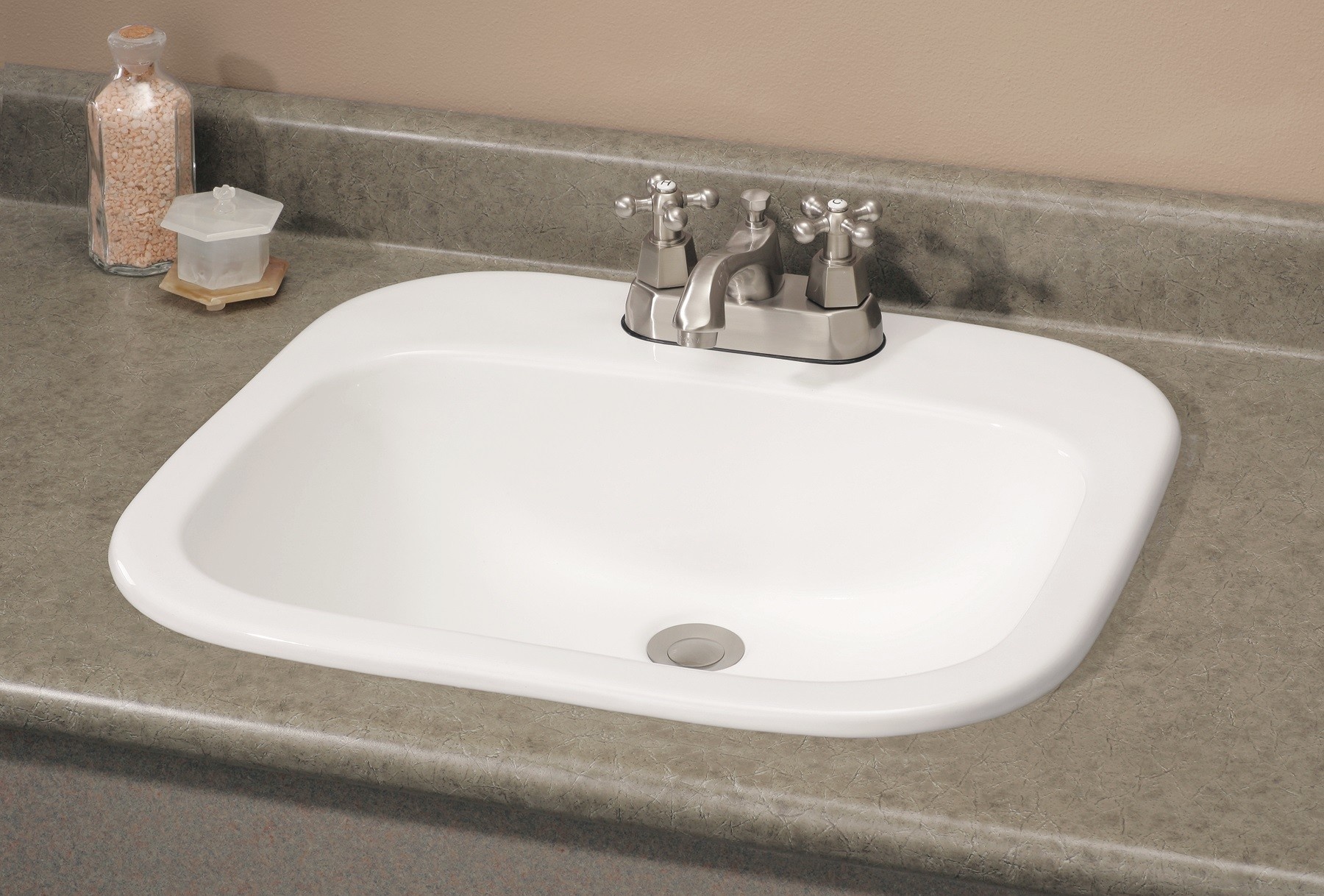 Cheviot - IBIZA DROP-IN SINK, WHITE, 4" DRILLING - 1108-WH-4