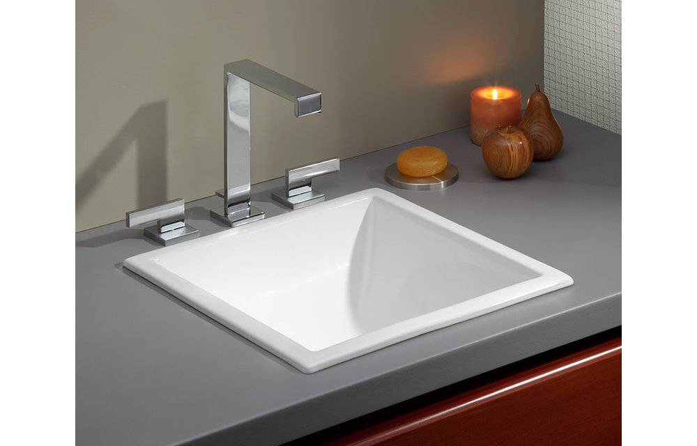 Cheviot - SQUARE DROP-IN/UNDERMOUNT SINK, WHITE - 1179-WH