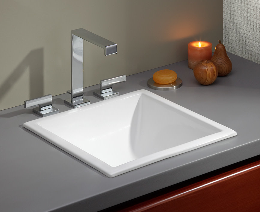 Cheviot - SQUARE DROP-IN/UNDERMOUNT SINK, WHITE - 1179-WH