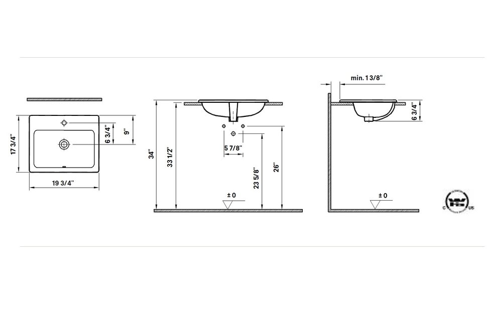 Cheviot - Manhattan - Drop-in sink