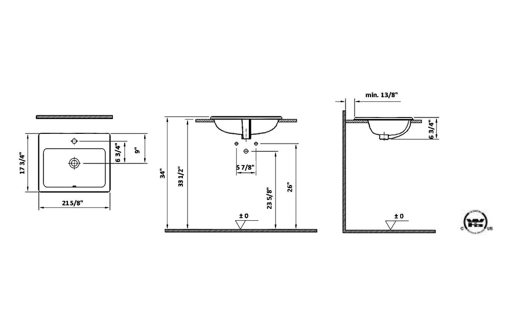 Cheviot - Manhattan - Drop-in sink