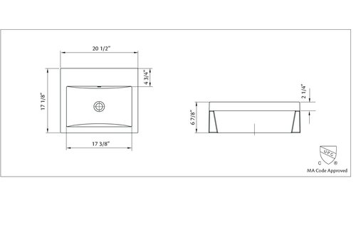 Cheviot - Camilla - Semi-recessed sink