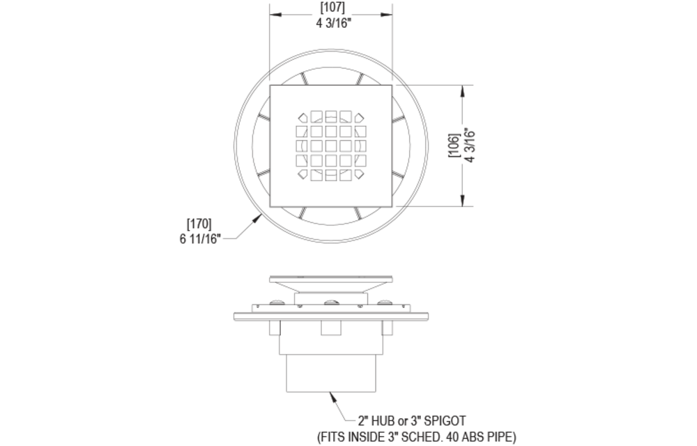 Rubinet - Square Drain - Paisley