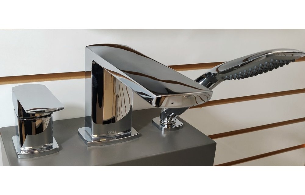 Kalia - GRAFIK 3-Piece Deckmount Tub Filler with Handshower - BF1292-110 - Chrome