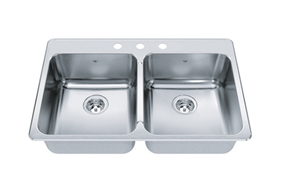 Kindred - Double Sink - Steel Queen Series - QDLA2233/8/3